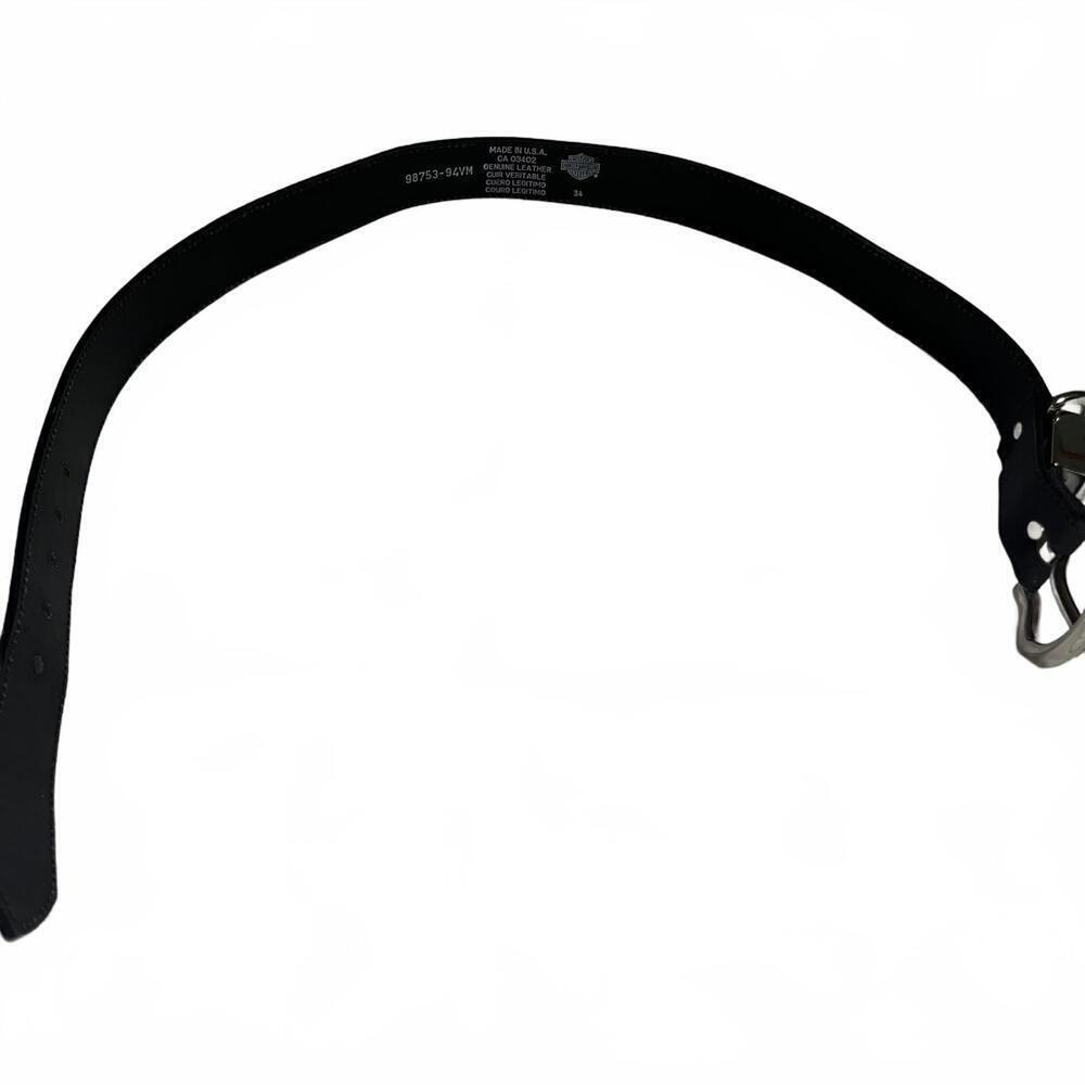 New Harley-Davidson USA Woman’s 34 Genuine Leather Black Belt Size 34 unworn - Picture 5 of 5